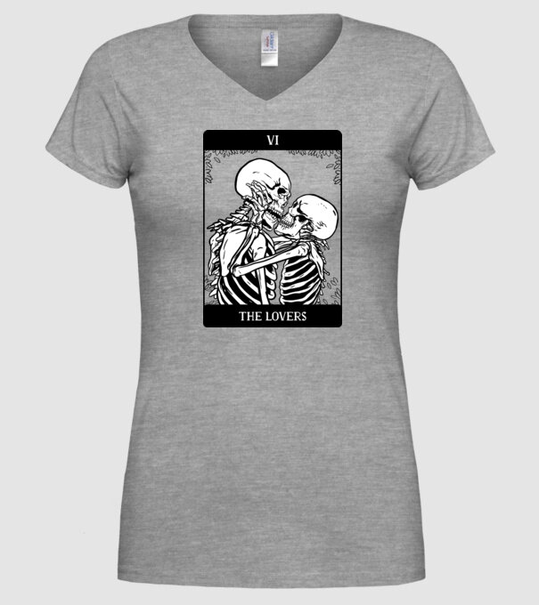 Schelete îndrăgostite model gri pe tricou