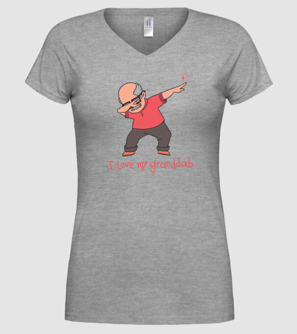 Îl iubesc pe bunicul meu model gri pe tricou