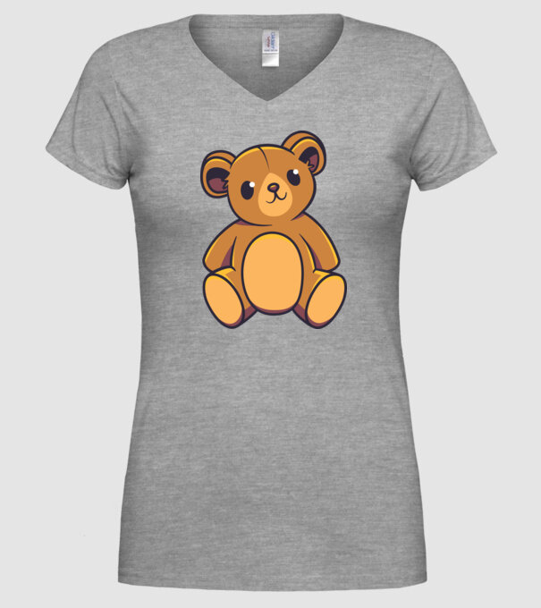 Ursuleț Teddy model gri pe tricou