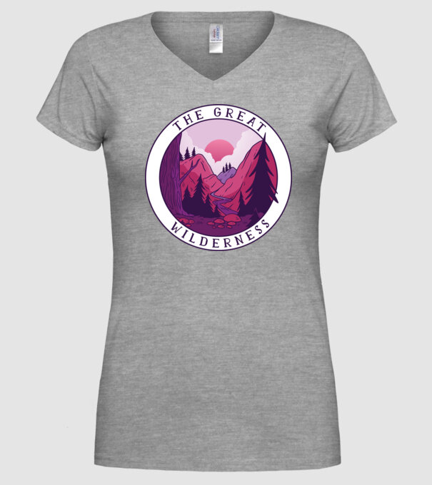 The Great Wilderness model gri pe tricou