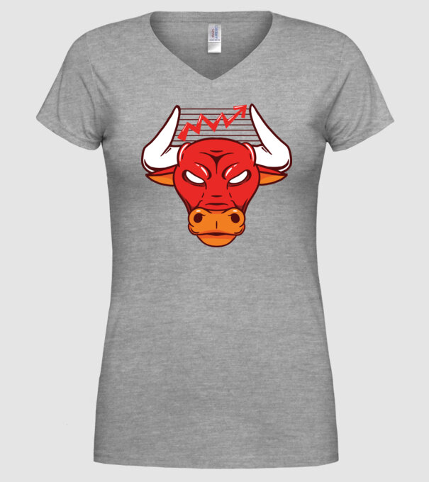 Bursa de Valori Taur model gri pe tricou