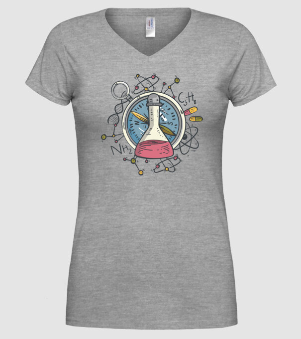 Științific - Chimie model gri pe tricou