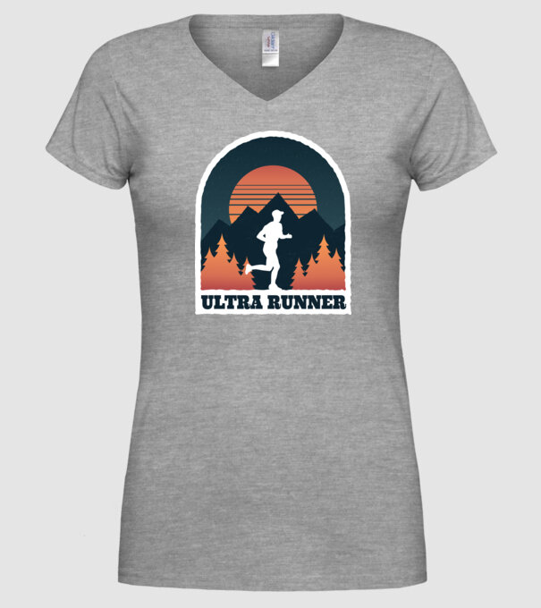 Ultra Runner Tricou alergare model gri pe tricou