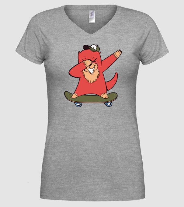 Vidră DAB model gri pe tricou