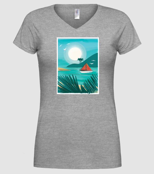 Navigație Pictură model gri pe tricou