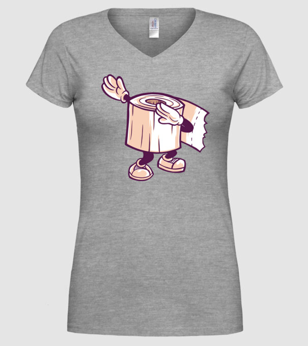 Hârtie igienică DAB model gri pe tricou