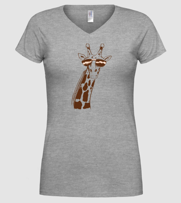 Cap Girafă model gri pe tricou