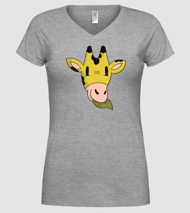 Cap Girafă model gri pe tricou
