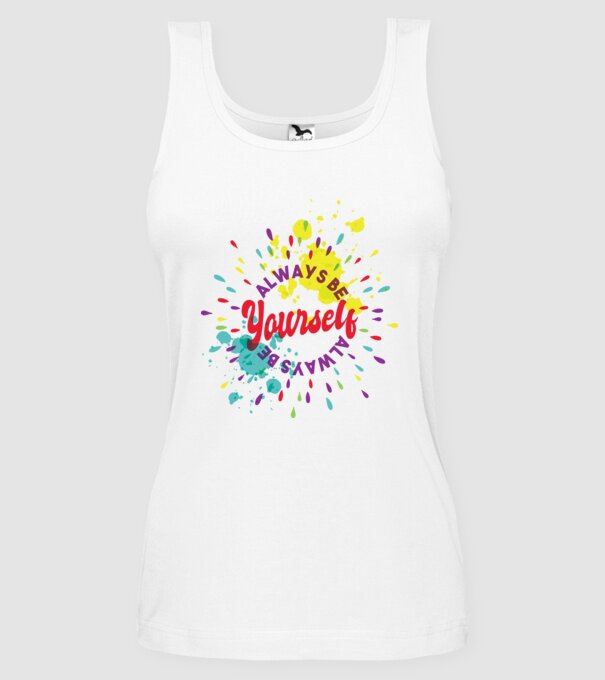 Always be yourself model alb pe tricou