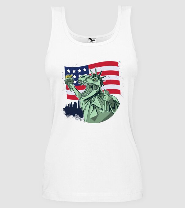 Ziua Independenței americane 4 iulie T-rex model alb pe tricou