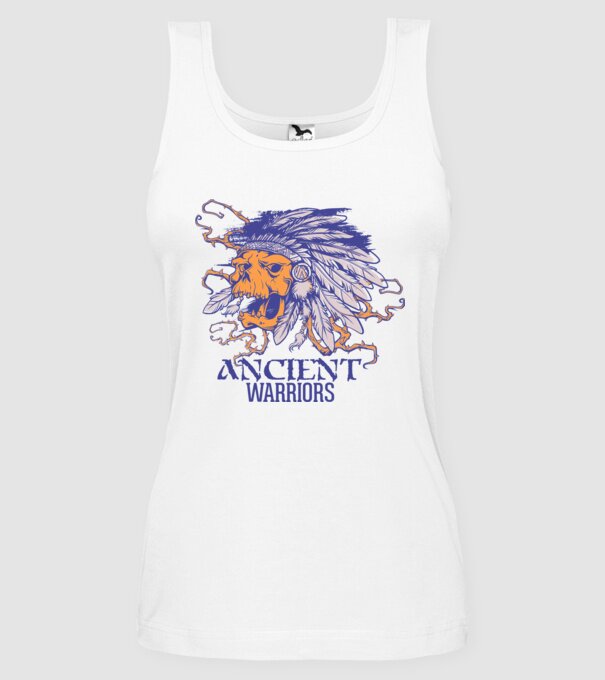 Ancient Warriors model alb pe tricou
