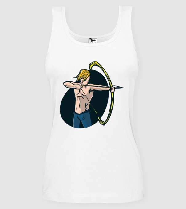 Fată arcaș Anime model alb pe tricou