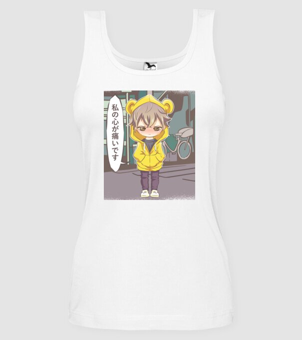Anime Manga scenă model alb pe tricou