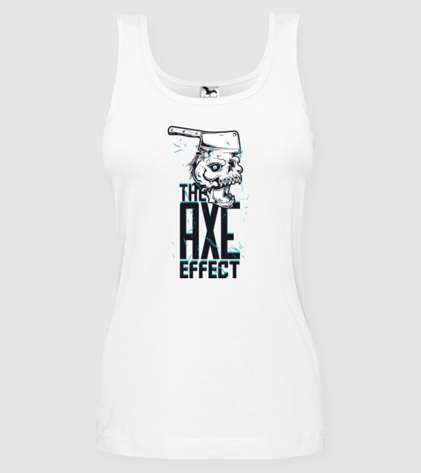 Efectul topor model alb pe tricou