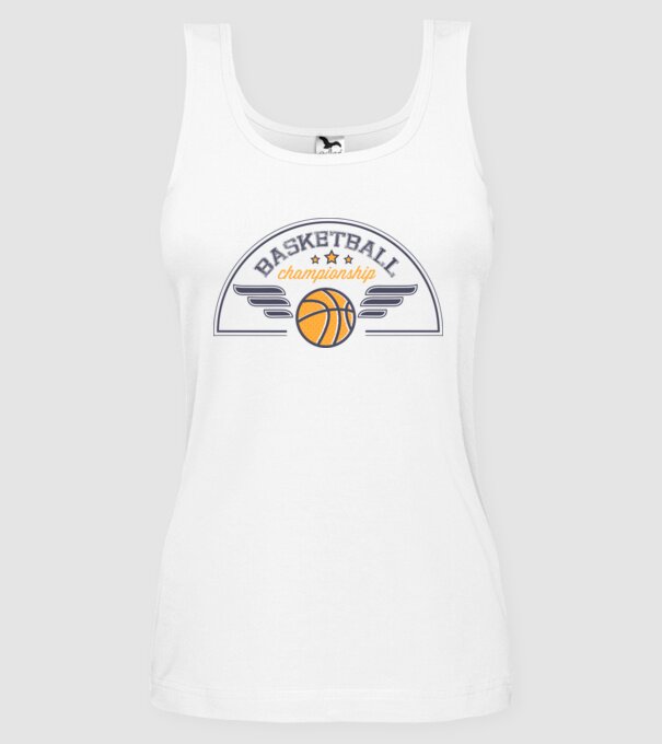 Basketball Championship model alb pe tricou