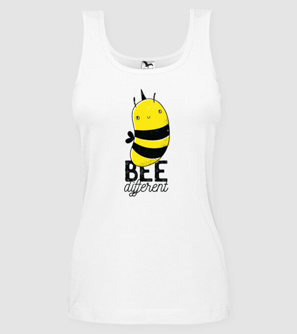 Bee different tricou albinuță model alb pe tricou