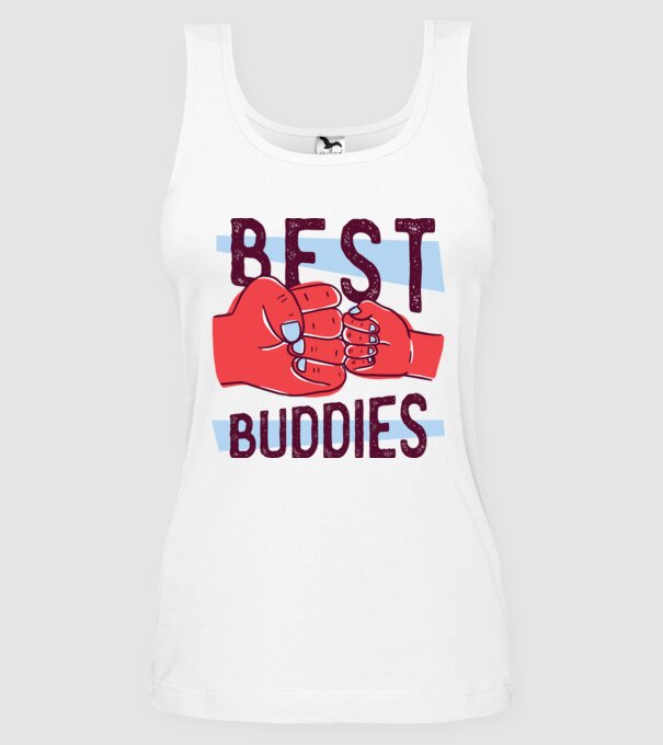 Best Buddies - Cei mai buni prieteni model alb pe tricou