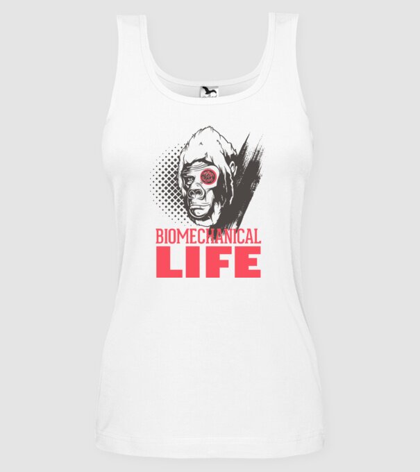 Biomechanical Life 2 model alb pe tricou