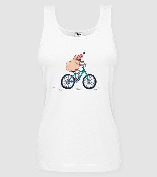 Miel cu bicicletă model alb pe tricou