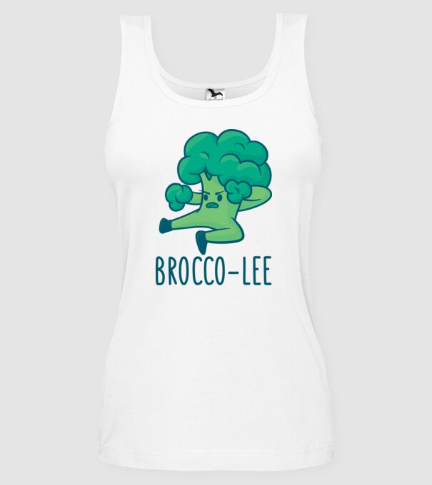 Brocco-Lee - Broccoli Karate model alb pe tricou