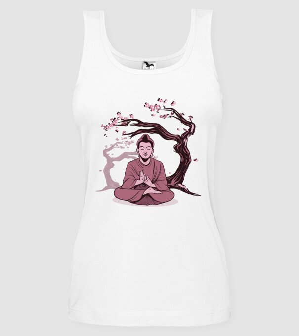 Buddha Meditație model alb pe tricou