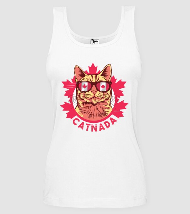 Catnada model alb pe tricou