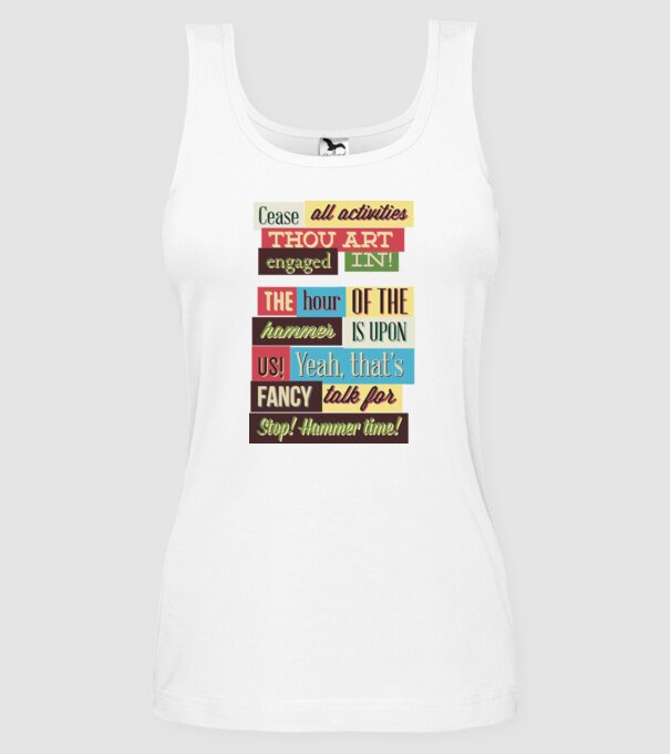 Cease all activities thou art engaged in model alb pe tricou