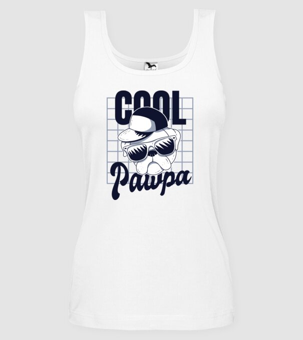 Cool Pawpa model alb pe tricou