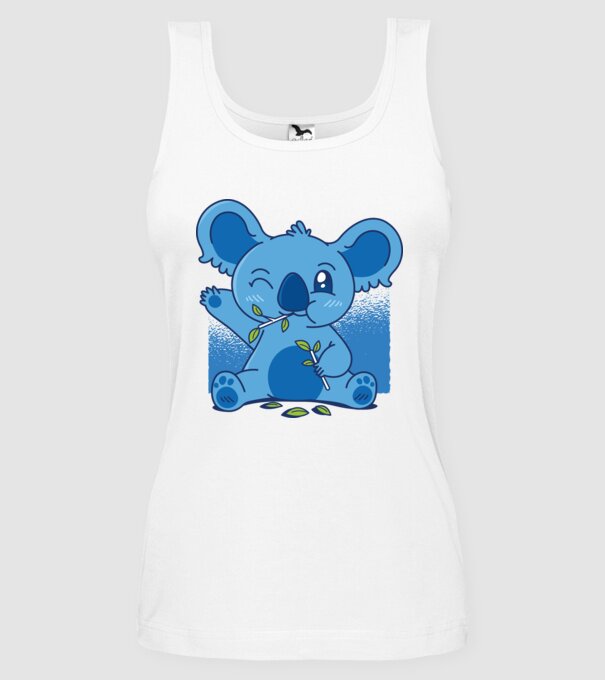 Koala drăguț model alb pe tricou