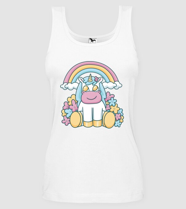 Unicorn drăguț model alb pe tricou
