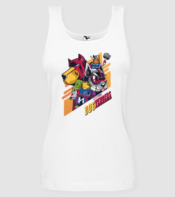Dogvengers Câini Eroi model alb pe tricou