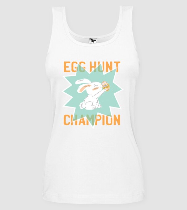 Egg Hunt Champion Campion la vânătoare de ouă model alb pe tricou