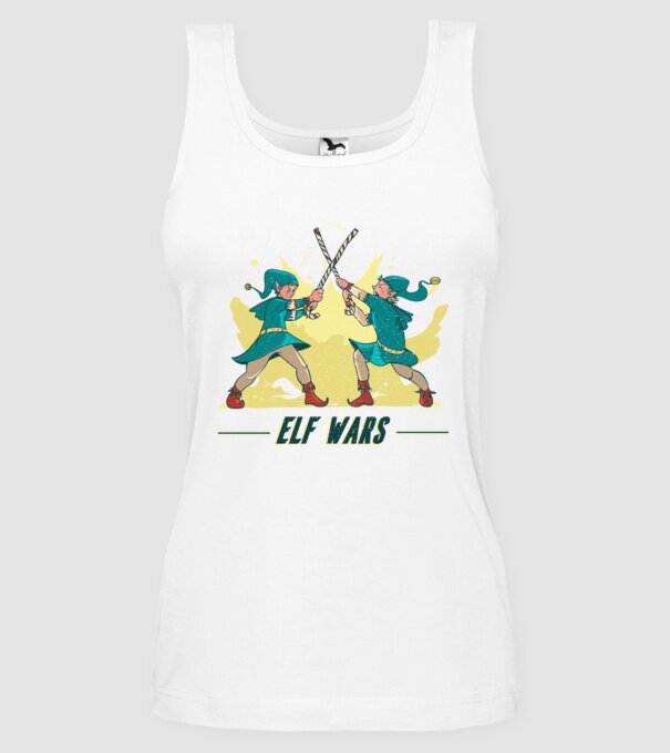Războiul elfilor model alb pe tricou