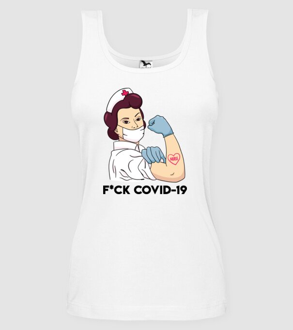 FCK Covid-19 Coronavirus model alb pe tricou