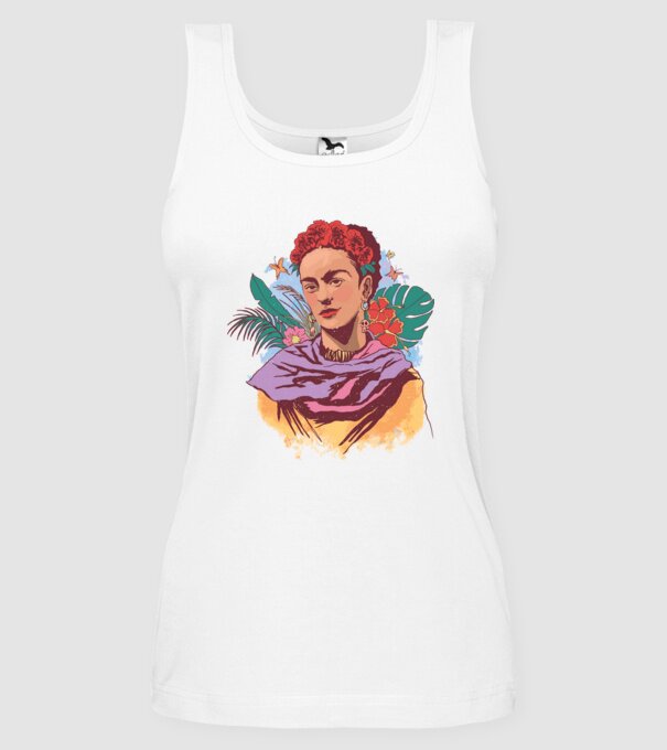 Portret Frida Kahlo model alb pe tricou