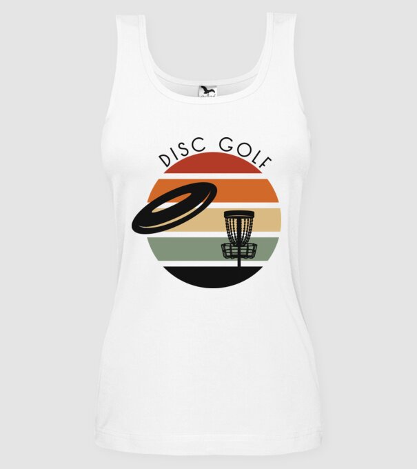Frizbi Golf model alb pe tricou