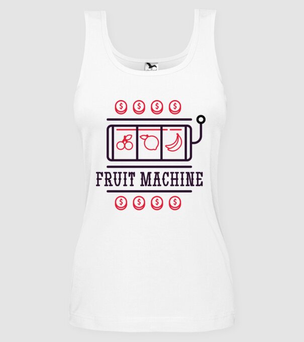 Fruit Machine Slot Machine model alb pe tricou