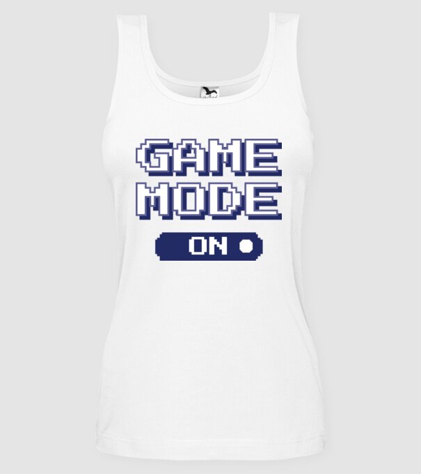 Game mode on Gamer pixel model alb pe tricou