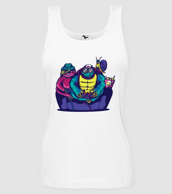 Animale Gamer model alb pe tricou