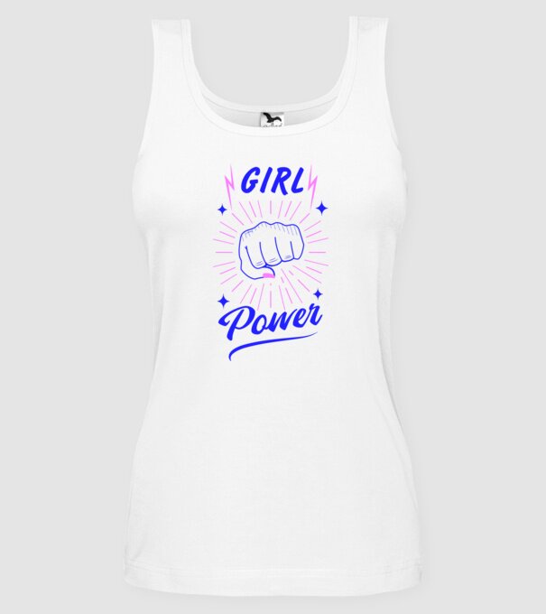 Girl Power Ziua Femeii model alb pe tricou