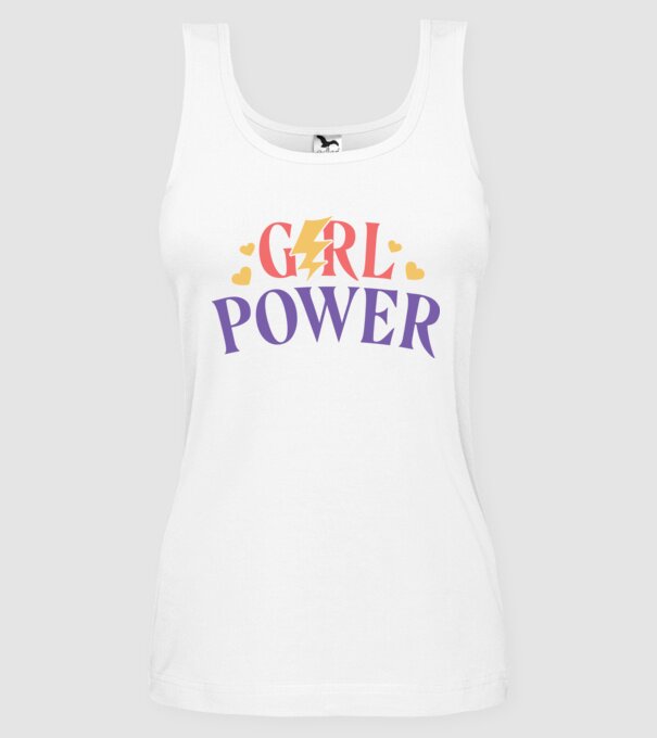 Girl Power Ziua Femeii model alb pe tricou