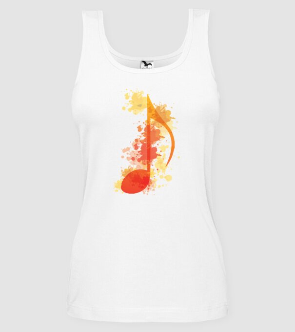 Notă muzicală model alb pe tricou