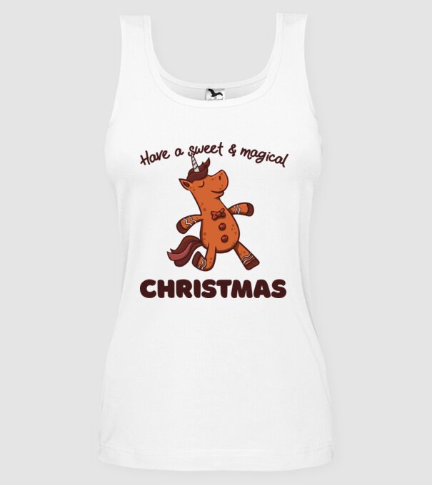 Have a sweet and magical Christmas model alb pe tricou