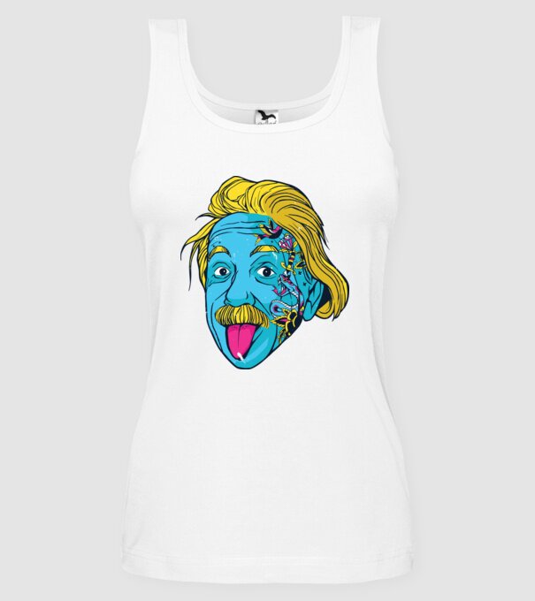 Hippy Albert Einstein model alb pe tricou