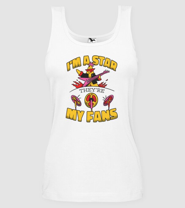 'I''m a Star, They''re my Fans' model alb pe tricou
