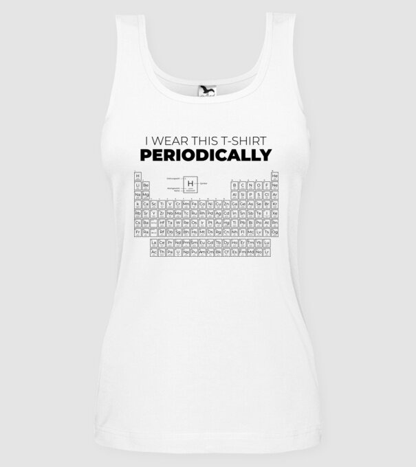 I wear this t-shirt periodically model alb pe tricou