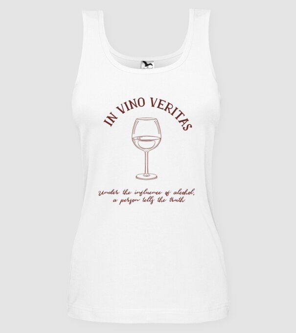 In Vino Veritas - Adevărul este în vin model alb pe tricou