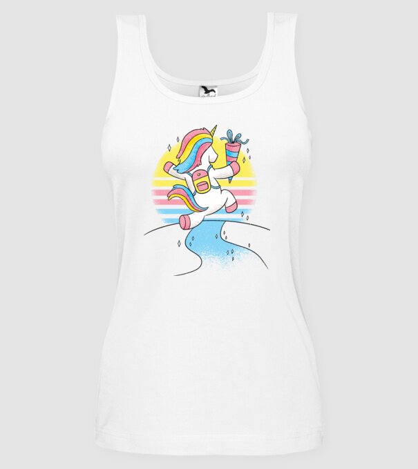 Unicorn școlar model alb pe tricou