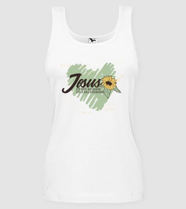 Inima lui Isus - Nu o religie, ci o relație model alb pe tricou