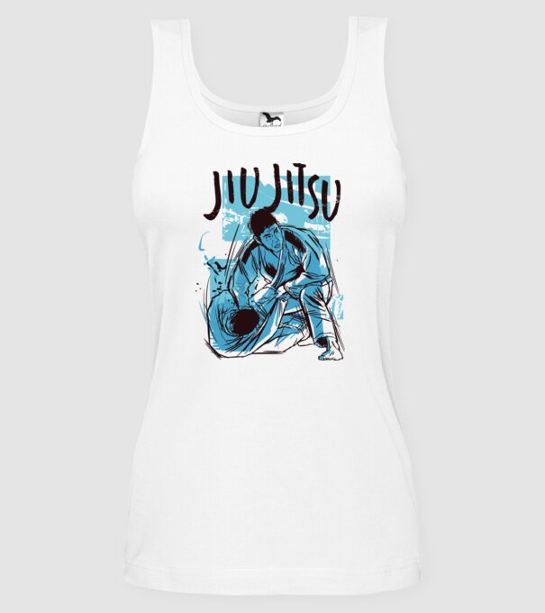 Jiu Jitsu model alb pe tricou